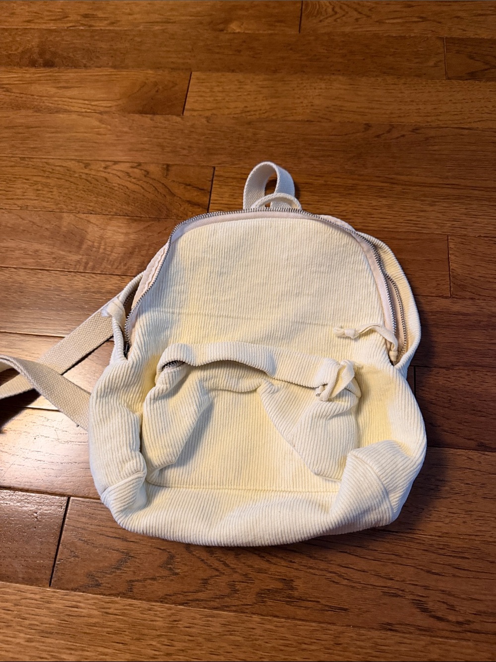 Cream Peter polo  Corduroy Mini Backpack - Unbranded